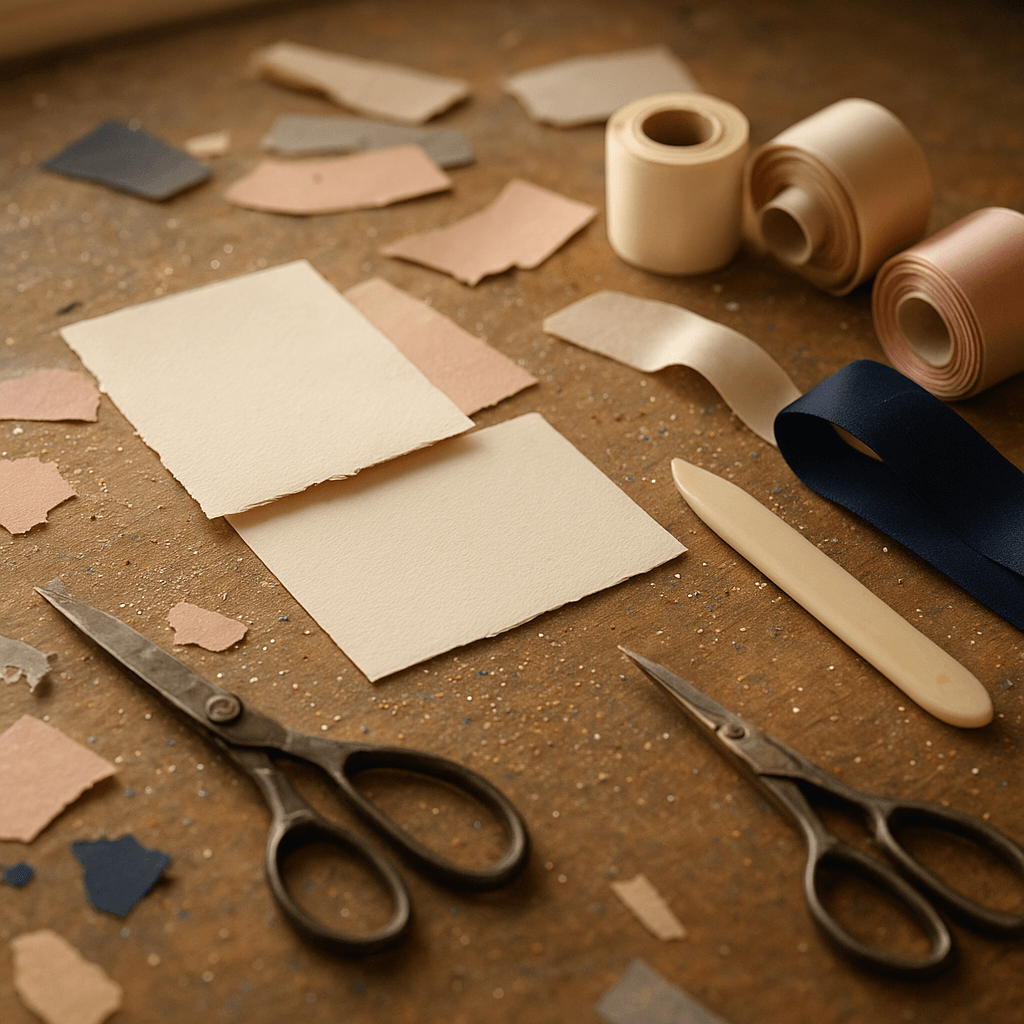 Как совместить ленты, картон и глиттер: руководство по микс-технике для свадебных пригласительных. Эксклюзивный подарок