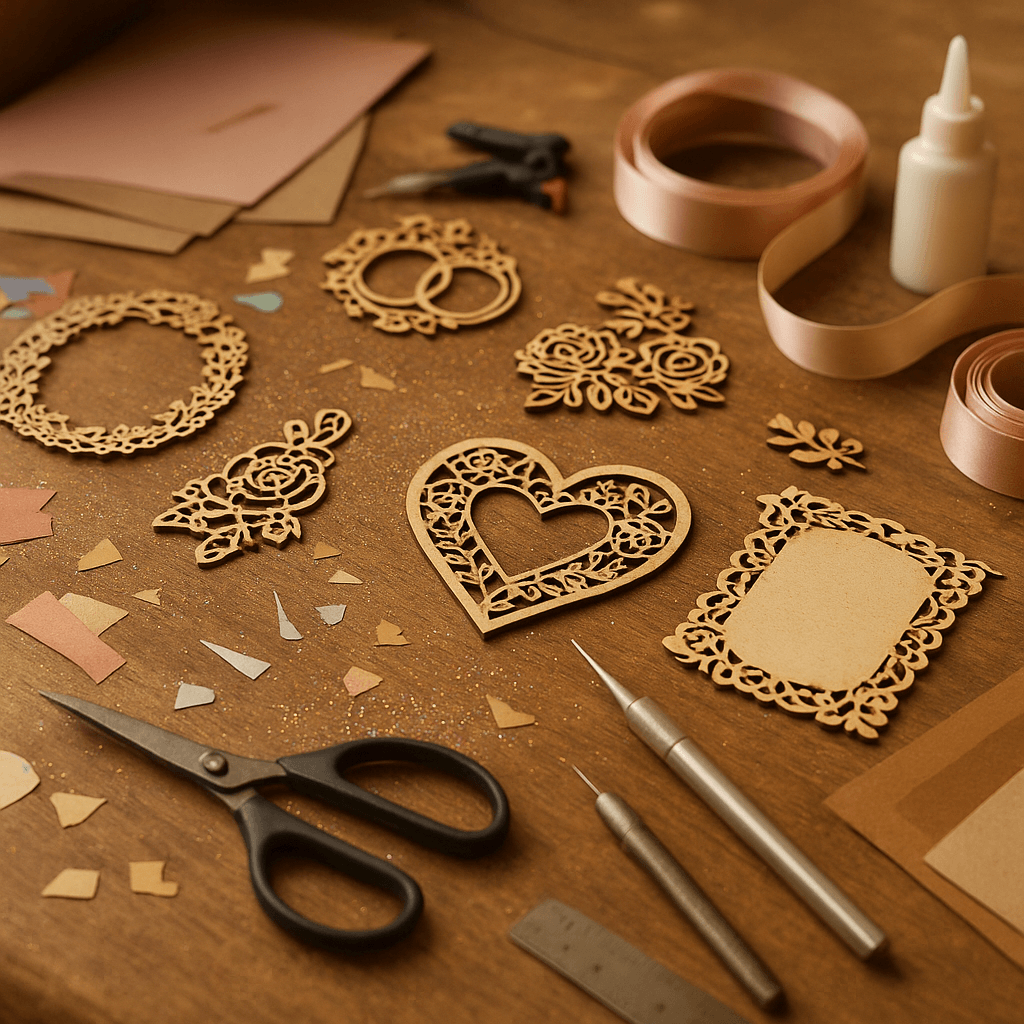 Свадебный декор из дерева: лазерная резка и идеи. Фото изделия крупным планом