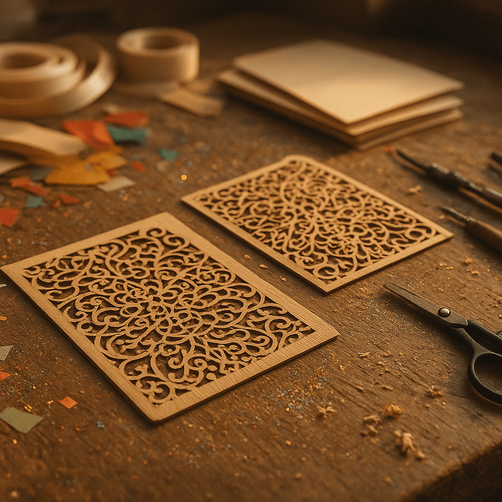 Пригласительные на свадьбу из дерева с лазерной резкой. Процесс создания