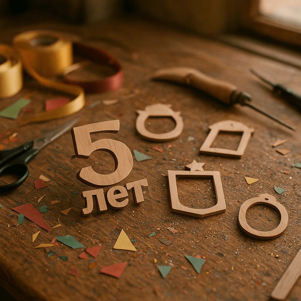 Юбилейные сувениры из дерева для корпоративов. Авторская работа