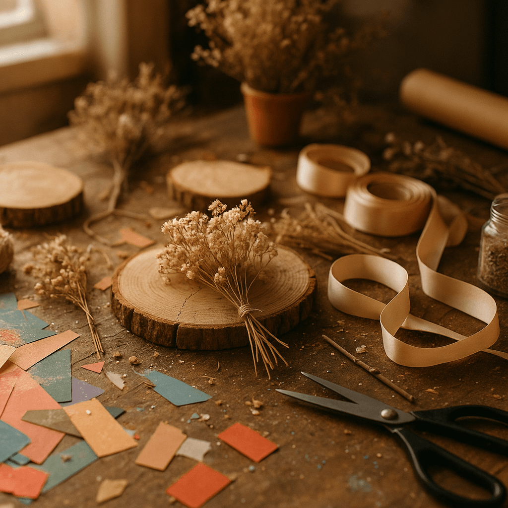 Экологичный свадебный декор: дерево и сухие цветы. Авторская работа