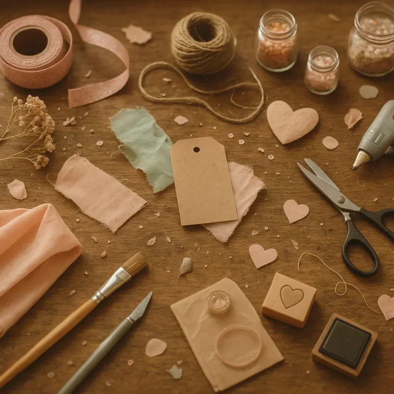 Эстетика мастерской: подборки смешанных материалов для романтических декоров 14 февраля. Процесс создания