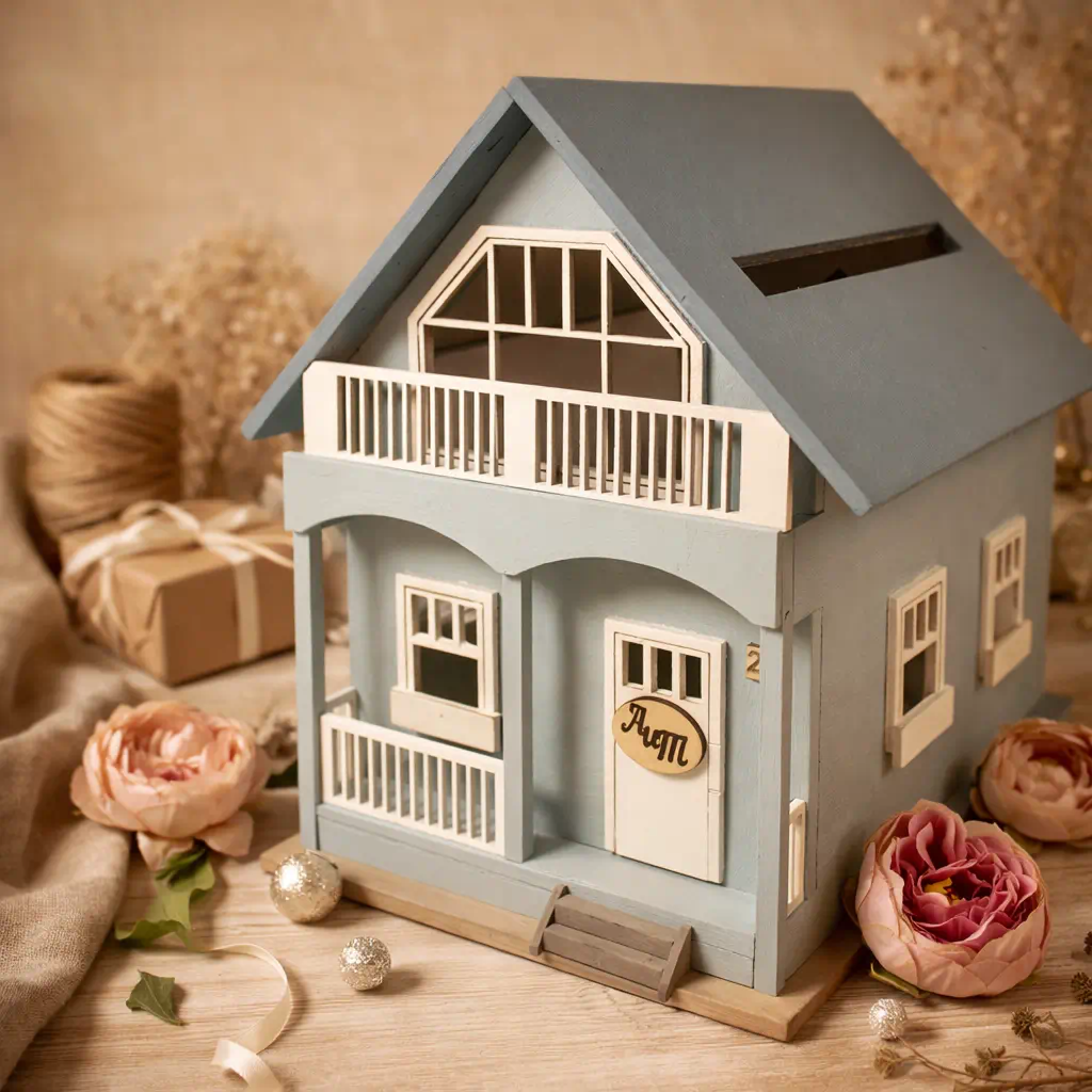 Казна для денег на свадьбу (ящичек для денег). Домик. Новосибирск