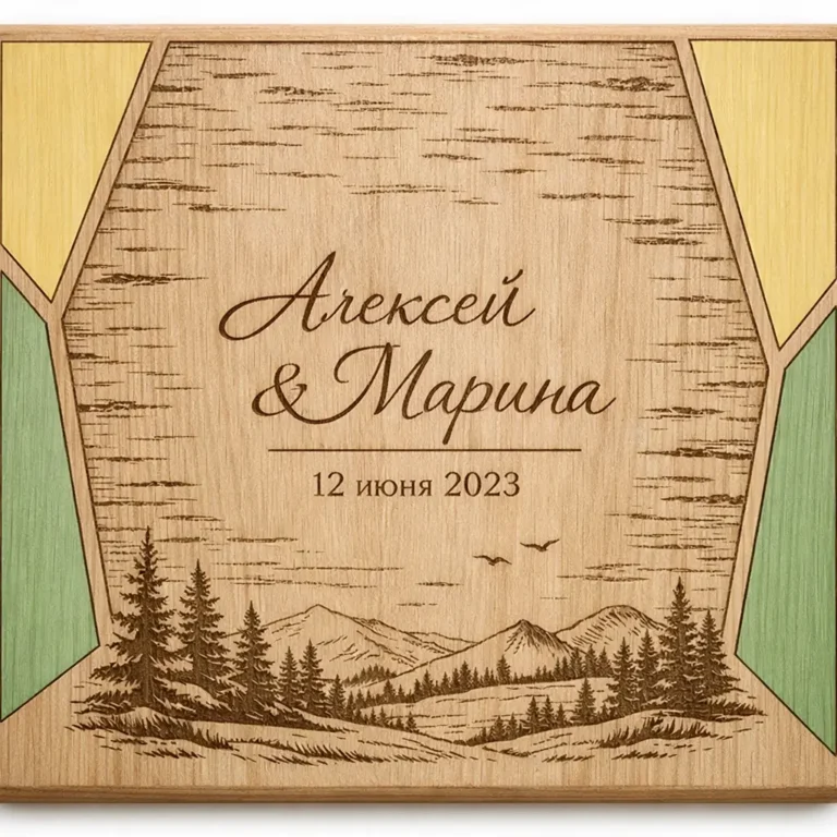 Как персонализировать свадебную атрибутику из дерева?