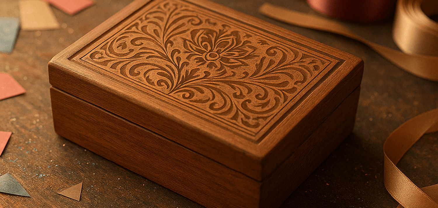 Шоколад в деревянной упаковке с гравировкой для подарков. Процесс создания