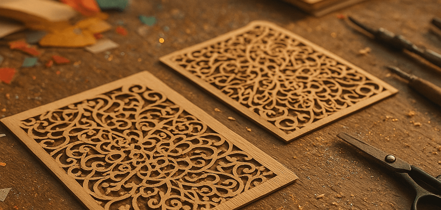 Пригласительные на свадьбу из дерева с лазерной резкой. Процесс создания